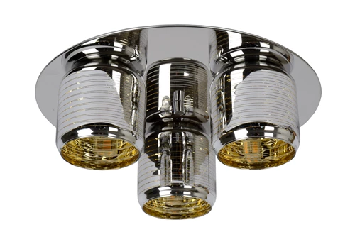 Lucide ERYN - Plafonnière - Ø 38 cm - 3xG9 - Chroom - uitgezet